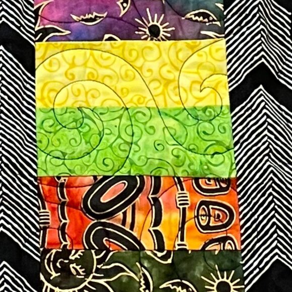 Handmade African -Style Lap quilt - Picture 2 of 7